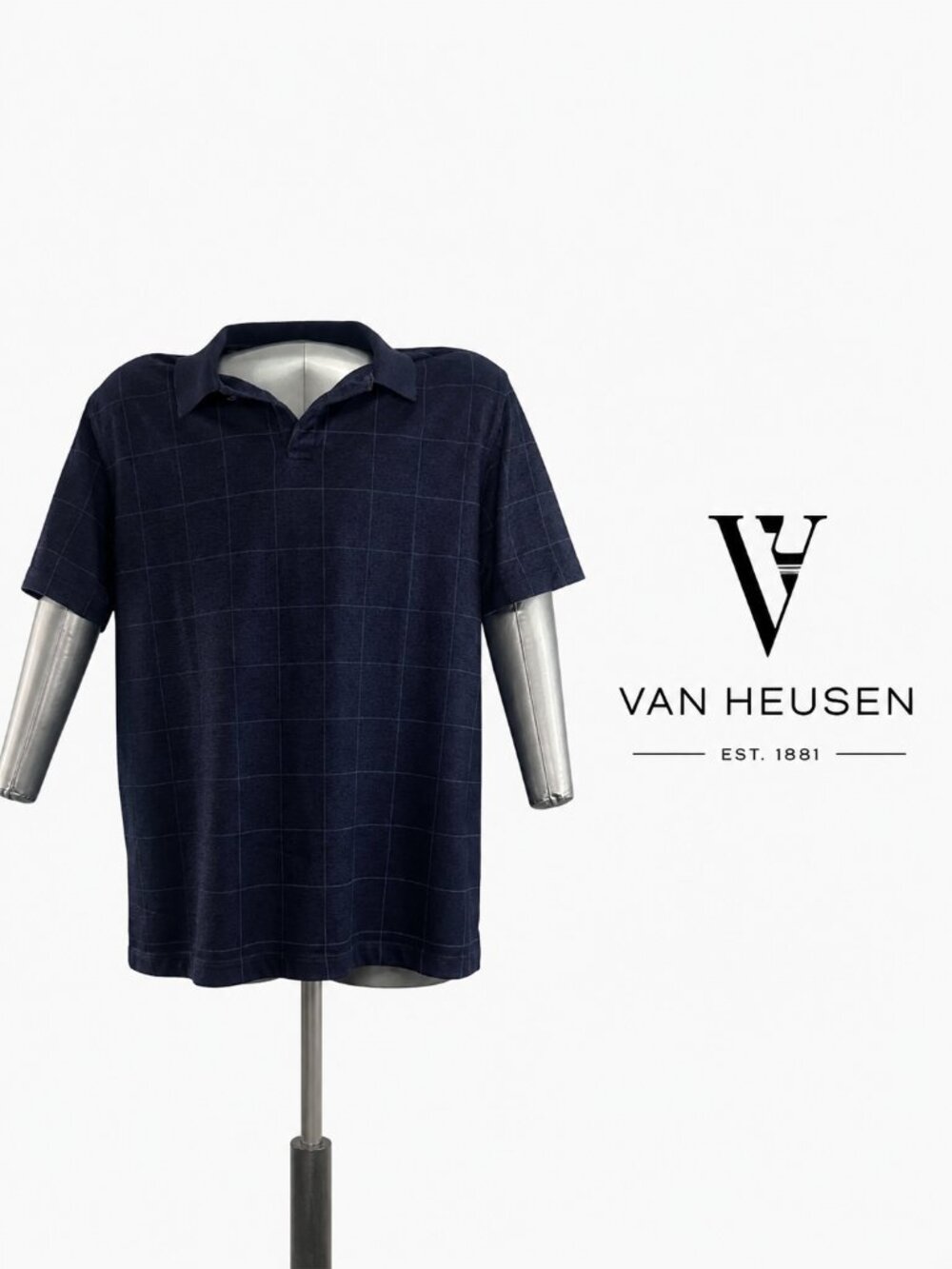 VAN HEUSEN Flex Men's Navy Performance Polo Shirt XL